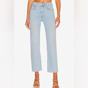 Re/done 70’s stovepipe jeans in River fade!